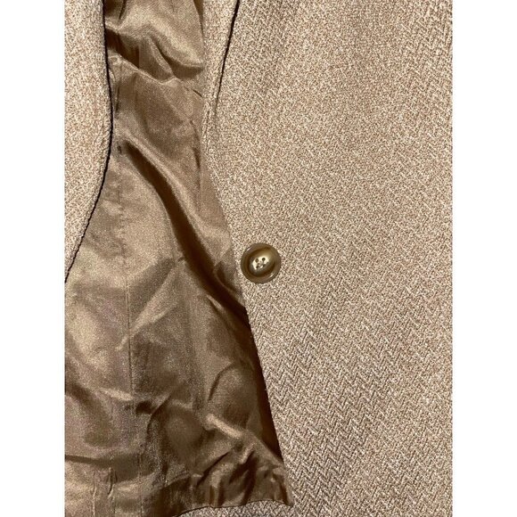 Linda Allard Ellen Tracy Women's Tweed One Button Blazer Wool Blend S 12 Petite - Picture 3 of 7